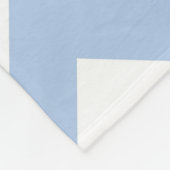 Lichtblauw en witte zigzag fleece deken (Hoek)