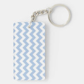 Lichtblauw en witte zigzag sleutelhanger (achterkant)
