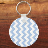 Lichtblauw en witte zigzag sleutelhanger (Voorkant)