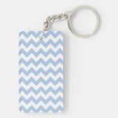 Lichtblauw en witte zigzag sleutelhanger (achterkant)