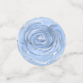 Lichtblauw en Zilver Elegant Foto Confetti (Kleine voorkant)