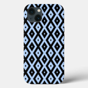 Lichtblauw en zwart diamant patroon Case-Mate iPho iPhone Case