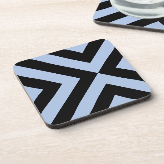 Lichtblauw en zwarte kazen bier onderzetter (Linkerzijde)