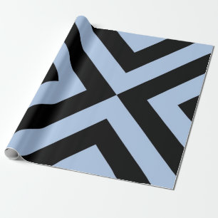 Lichtblauw en zwarte kazen cadeaupapier