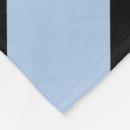 Lichtblauw en zwarte kazen fleece deken (Hoek)