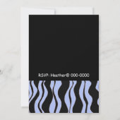 Lichtblauw en zwarte uitnodiging van de Dag van de (Achterkant)