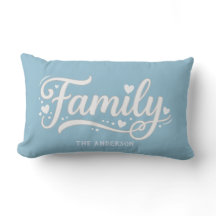 Lichtblauw Familie Hart Script Monogram