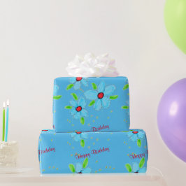 Lichtblauw Fancy, blote Gift Wrap Cadeaupapier