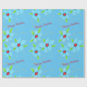 Lichtblauw Fancy, blote Gift Wrap Cadeaupapier (Vlak)