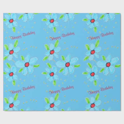 Lichtblauw Fancy, blote Gift Wrap Cadeaupapier (Vlak)