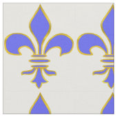 Lichtblauw Fleur de Lis Pattern Stof (Close Up)