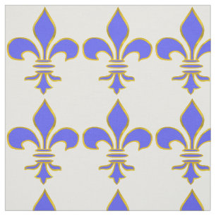 Lichtblauw Fleur de Lis Pattern Stof