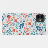 lichtblauw Floral Case-Mate iPhone Case (Achterkant (horizontaal))