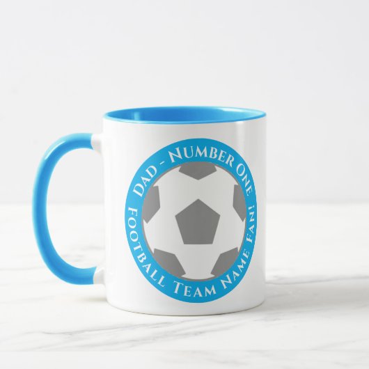 Lichtblauw – Frisse en Leuke Voetbal Vader Mok (Links)