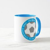 Lichtblauw – Frisse en Leuke Voetbal Vader Mok (Voorkant rechts)