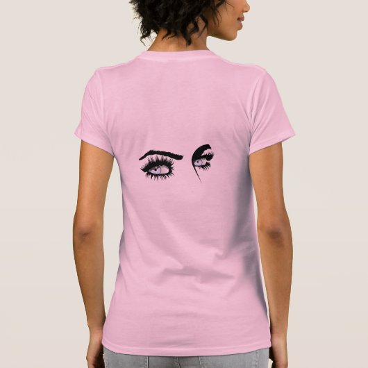 Lichtblauw gedefinieerde weergave Vrouw Glance T-shirt (Achterkant)