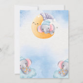 Lichtblauw geïllustreerd Baby shower uitnodiging (Achterkant)