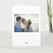 Lichtblauw Gelukkig Chanoeka Hand Lettered Foto Feestdagen Kaart (Achterkant)