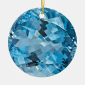 Lichtblauw Gemstone Aquamarine March Birthstone Keramisch Ornament (Voorkant)