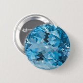 Lichtblauw Gemstone Aquamarine March Birthstone Ronde Button 5,7 Cm (Voorkant /achterkant)