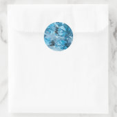 Lichtblauw Gemstone Aquamarine March Birthstone Ronde Sticker (Tas)