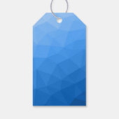 Lichtblauw geometrisch mesh patroon Monogram Cadeaulabel (Achterkant)