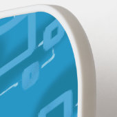 Lichtblauw Geometrisch Modern Slank Pickleball Paddle (Links Detail)