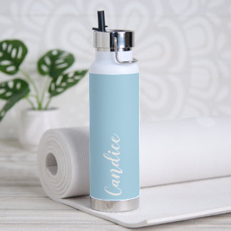 Lichtblauw Gepersonaliseerd Bruidsmeisje Waterfles