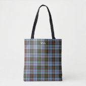 Lichtblauw gepolijst Anderson Tartan Monogram Tote Bag (Voorkant)