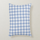 Lichtblauw geruit dessin klassieke geruite print accent kussen (Voorkant(Verticaal))