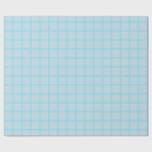 Lichtblauw geruit inpakpapier (Vlak)