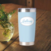 Lichtblauw gestileerde bruiloftsbruidsjonker geïsoleerde drinkbeker