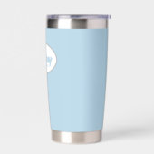 Lichtblauw gestileerde bruiloftsbruidsjonker geïsoleerde drinkbeker (Links)