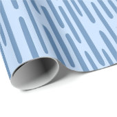 Lichtblauw gestreept patroon cadeaupapier (Rol Hoek)