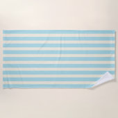 Lichtblauw gestreepte badhanddoek cadeau (Voorkant)