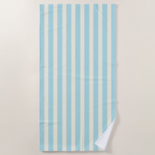 Lichtblauw gestreepte badhanddoek cadeau (Voorkant)