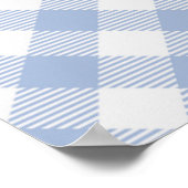 Lichtblauw Gingham Patroon Klassieke Geruite Print (Hoek)