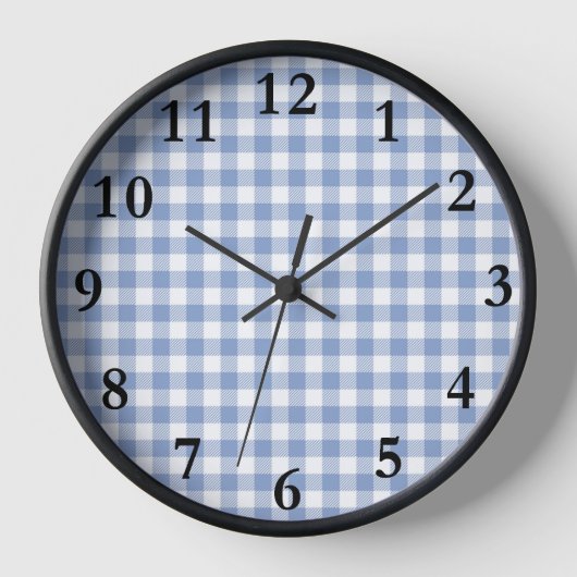 Lichtblauw Gingham Patroon Klassieke Geruite Print (Voorkant)
