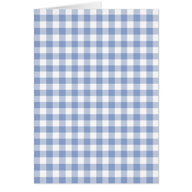 Lichtblauw Gingham Patroon Klassieke Geruite Print (Voorkant)
