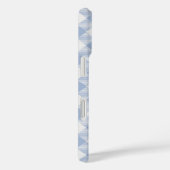 Lichtblauw Gingham Patroon Klassieke Geruite Print Case-Mate iPhone Case (Achterkant / Rechts)