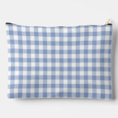 Lichtblauw Gingham Patroon Klassieke Geruite Print Etui (Achterkant)