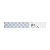 Lichtblauw Gingham Patroon Klassieke Geruite Print Omwikkelbaar Adreslabel (Individueel)