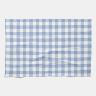 Lichtblauw Gingham Patroon Klassieke Geruite Print Theedoek