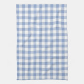 Lichtblauw Gingham Patroon Klassieke Geruite Print Theedoek (Verticaal)