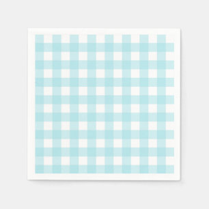 Lichtblauw Gingham Servet