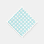 Lichtblauw Gingham Servet (Hoek)