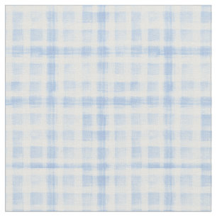 Lichtblauw Gingham Waterverf Stof