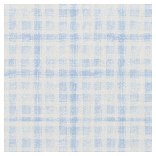 Lichtblauw Gingham Waterverf Stof (Close Up)