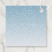 Lichtblauw Glam Glitter Sweet 16 gepersonaliseerd Bedankjes Labels (Achterkant)