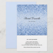 Lichtblauw glitter Confetti Snoep balk (Voorkant / Achterkant)